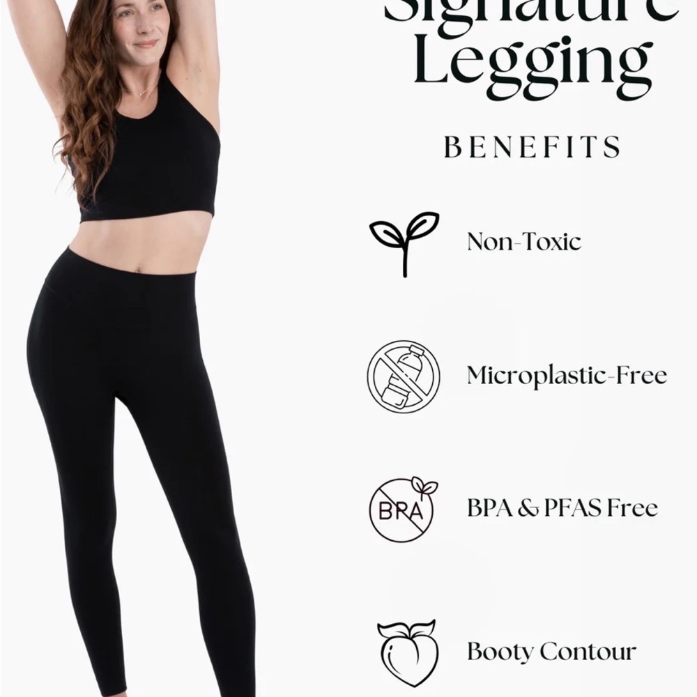 Nanarie Black Signature Leggings in non-toxic Sylvendel fabric NWT
